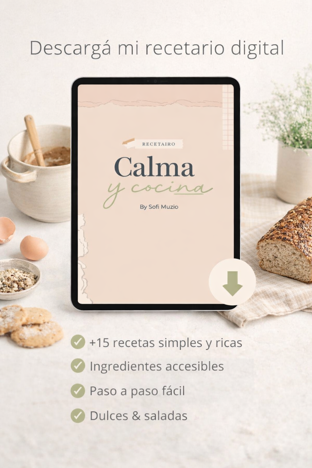 Calma and Cocina Cookbook by Sofi Muzio